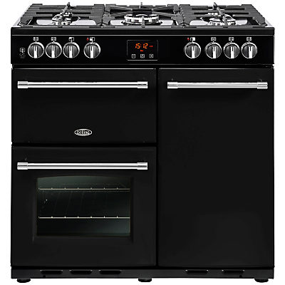 Belling Farmhouse 90DFT Dual Fuel Range Cooker Black